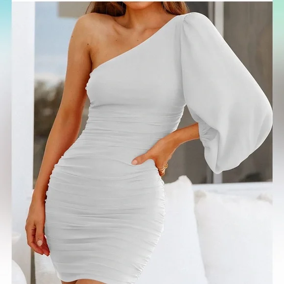One Shoulder Long Sleeve Cocktail Dresses Amazon Amazon Dresses